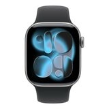 Apple Watch Series 11 GPS 42公釐 太空灰色鋁金屬錶殼 附黑色運動型錶帶 M/L Apple Watch Series 11 GPS 42公釐 太空灰色鋁金屬錶殼 附黑色運動型錶帶 M/L