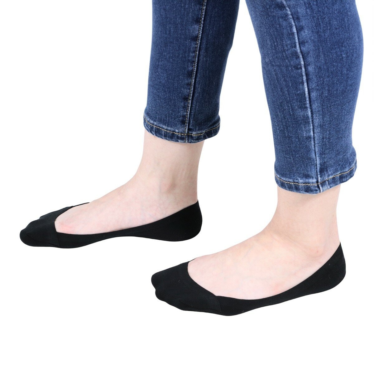 郡是 女厚款隱形襪 三入組 黑