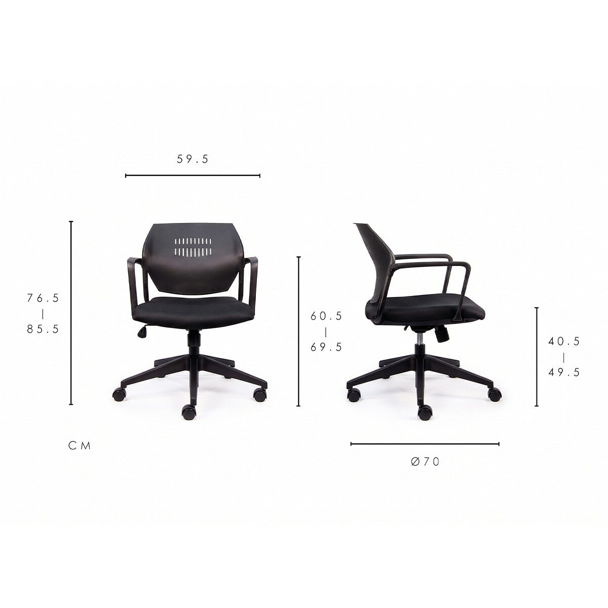 Musical Chairs Impressa 扶手辦公椅 黑 Musical Chairs Impressa 扶手辦公椅 黑