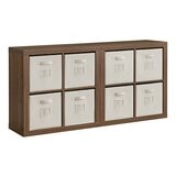 Bayside Furnishings 四格櫃2入 附8個儲物籃