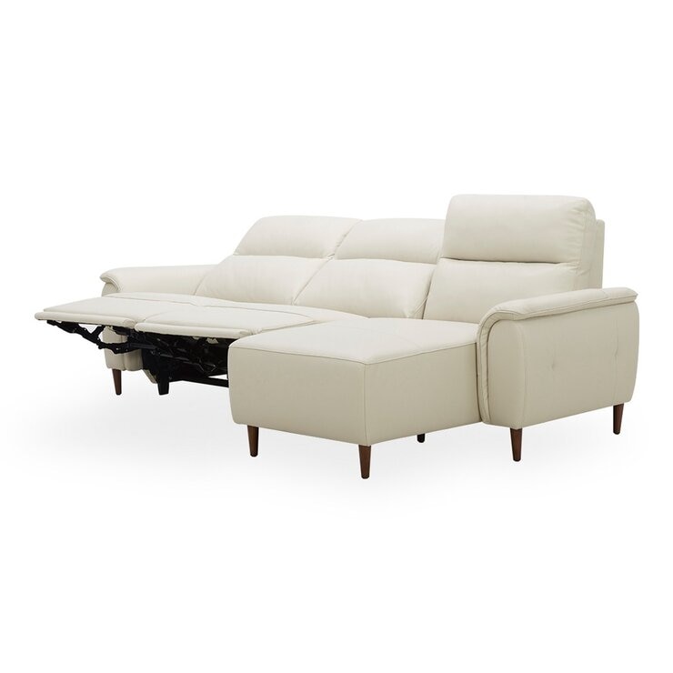 Aiden & Ivy 牛皮電動L型沙發 右