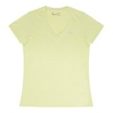 Under Armour 女V領短袖上衣 淺黃 M