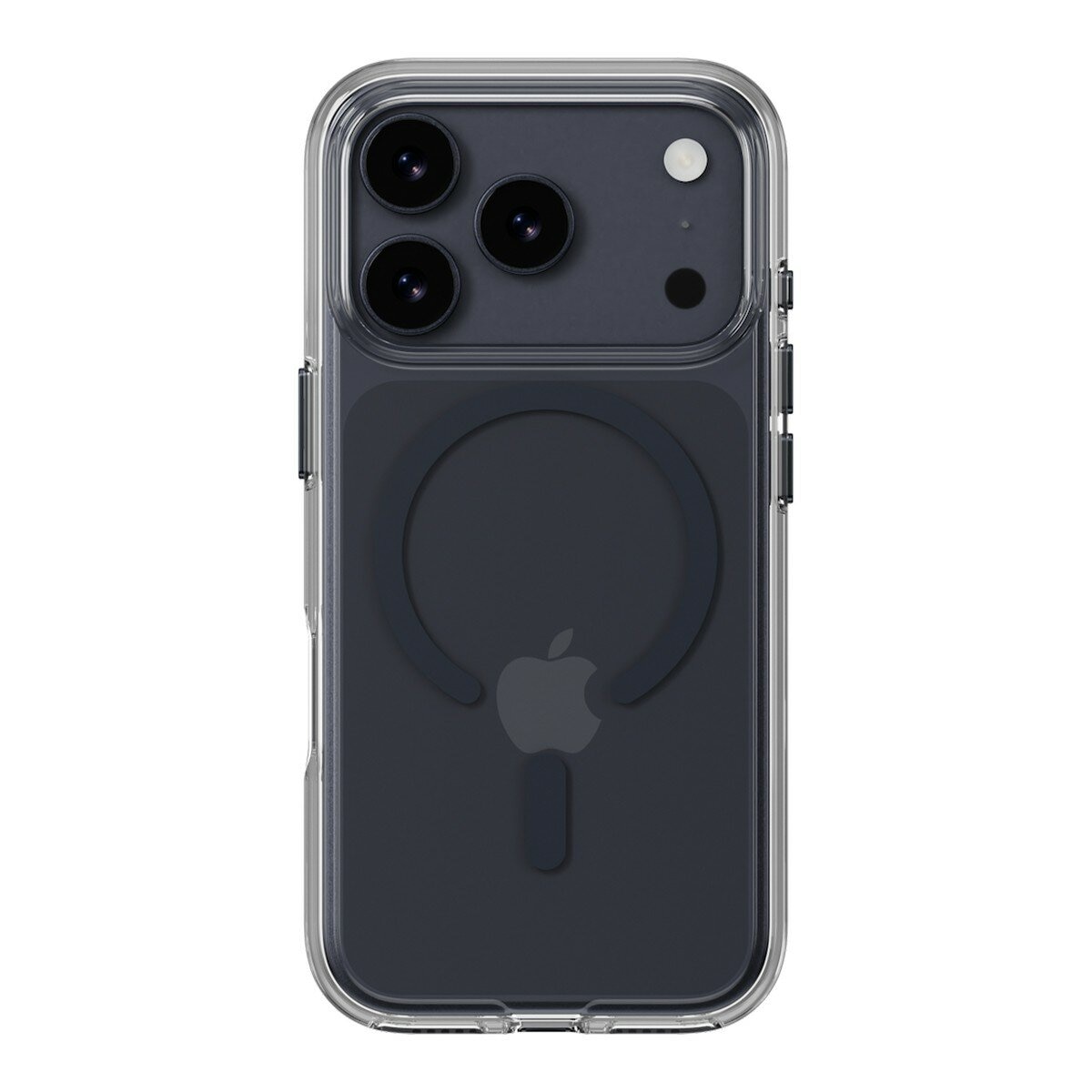 MAGEASY Bright M 不發黃軍規磁吸透明殼 iPhone 17 Pro(午夜磁圈) + 鏡頭保護貼Lenz(炫彩) + Vetro 9H 鋼化玻璃保護膜