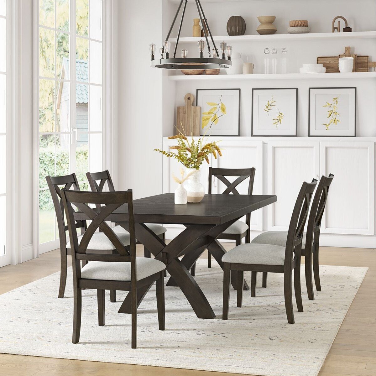 Bayside Furnishings 餐桌椅七件組