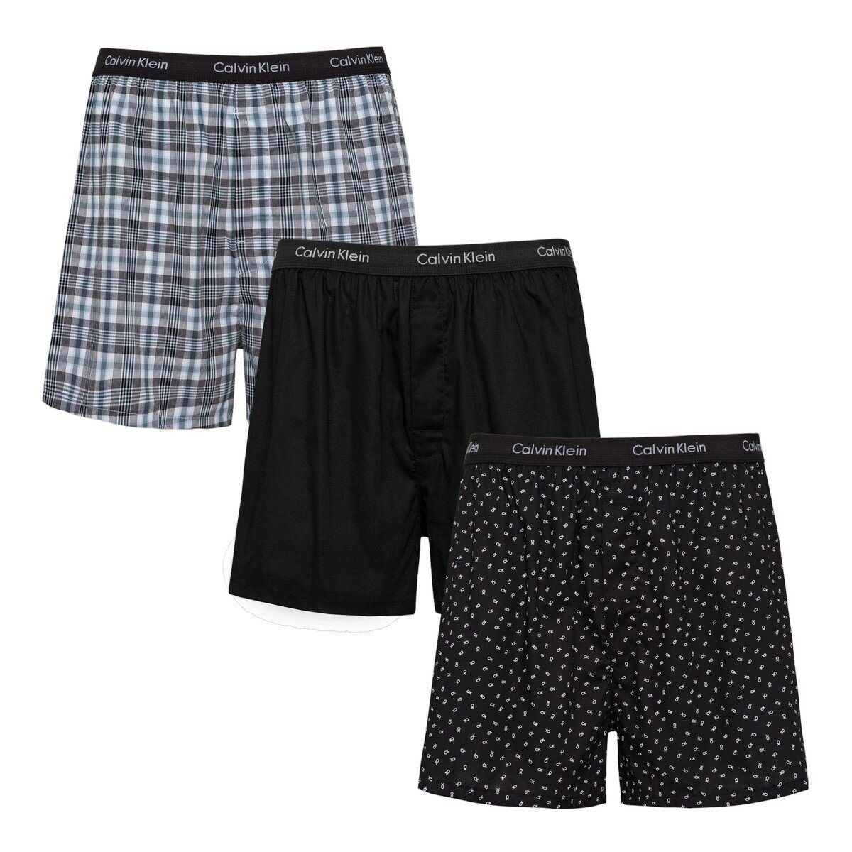 Calvin Klein 男純棉平口褲3入組 S 黑 Calvin Klein 男純棉平口褲3入組 S 黑