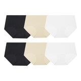 Nautica 女內褲六入組 黑+膚+白 XL