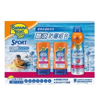 香蕉船 酷涼防曬組合 - 防曬乳液SPF50 PA++++ 120毫升2入+防曬噴霧SPF50+ PA+++ 170公克1入 香蕉船 酷涼防曬組合 - 防曬乳液SPF50 PA++++ 120毫升2入+防曬噴霧SPF50+ PA+++ 170公克1入