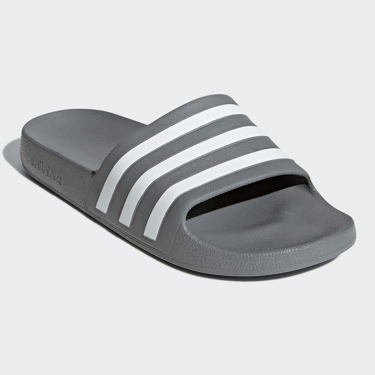 Adidas 男 Adilette Aqua 運動拖鞋 灰