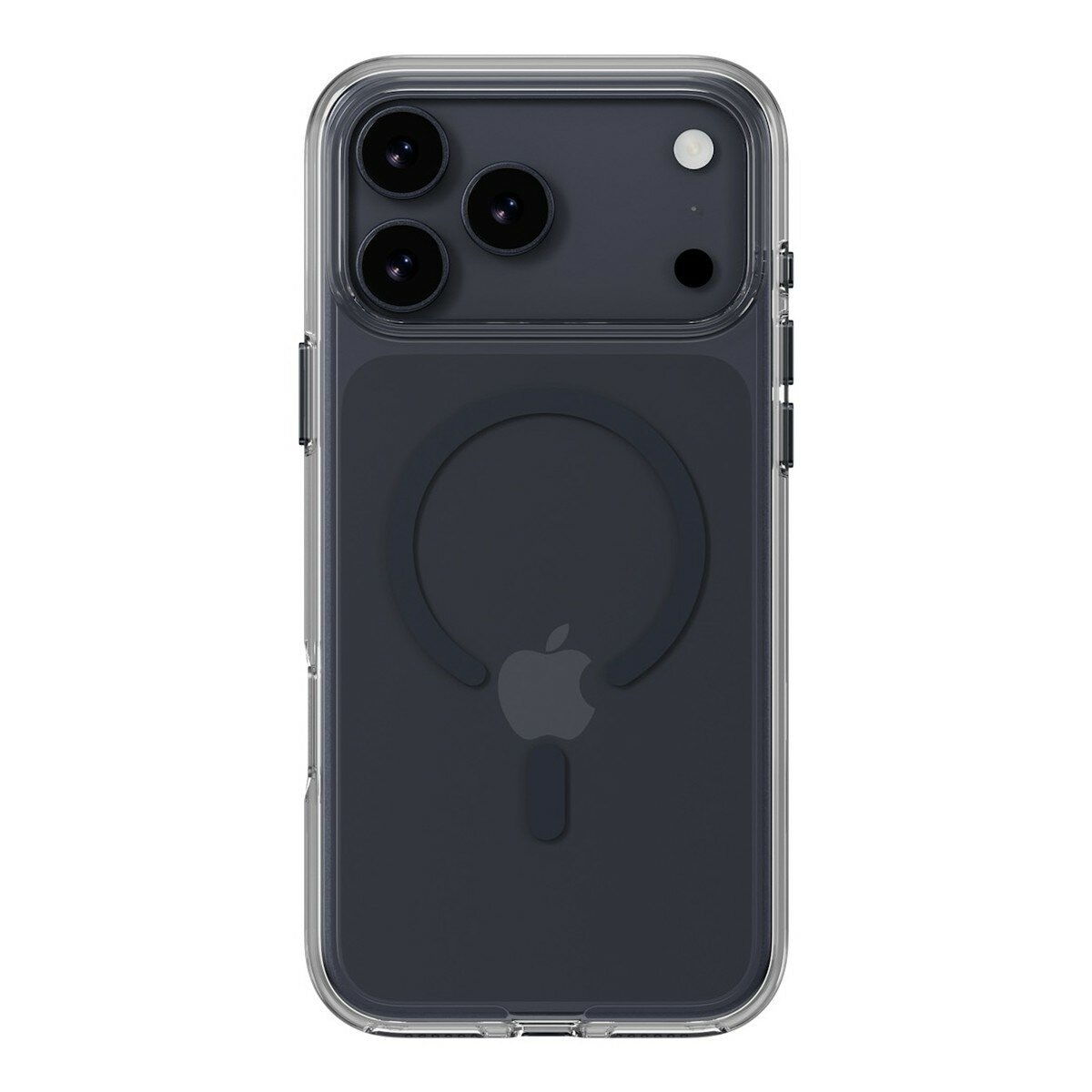 MAGEASY Bright M 不發黃軍規磁吸透明殼 iPhone 17 Pro Max(午夜磁圈) + 鏡頭保護貼Lenz鈦合金(迷霧鈦) + Vetro 9H 鋼化玻璃保護膜