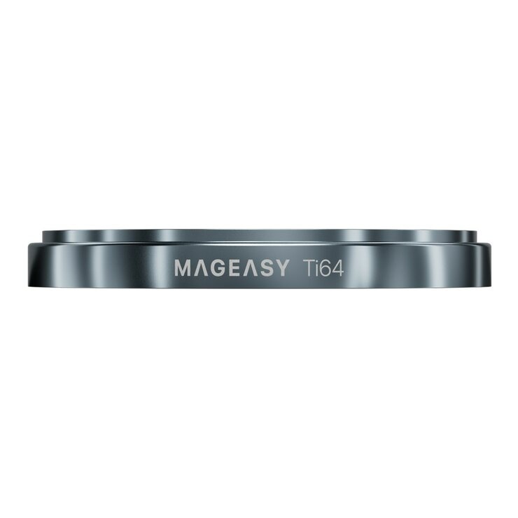MAGEASY MagStand 360 M 磁吸旋轉支架防摔手機殼 iPhone 17 Pro(透明) + 鏡頭保護貼Lenz 鈦合金(迷霧鈦) + Vetro 9H 鋼化玻璃保護膜