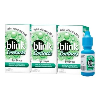 Blink 冰藍高水份隱形眼鏡潤濕液 30毫升(10毫升X 3瓶) Blink 冰藍高水份隱形眼鏡潤濕液 30毫升(10毫升X 3瓶)