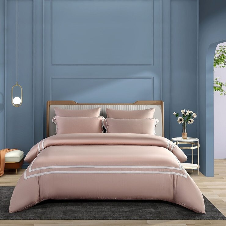 Don Home 萊賽爾素色雙人加大被套床包六件組 182公分 X 190公分