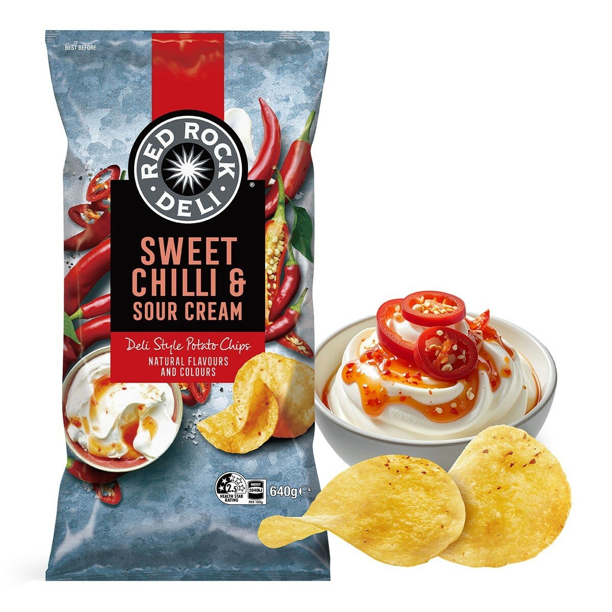 Red Rock Deli 甜辣酸奶口味洋芋片 640公克