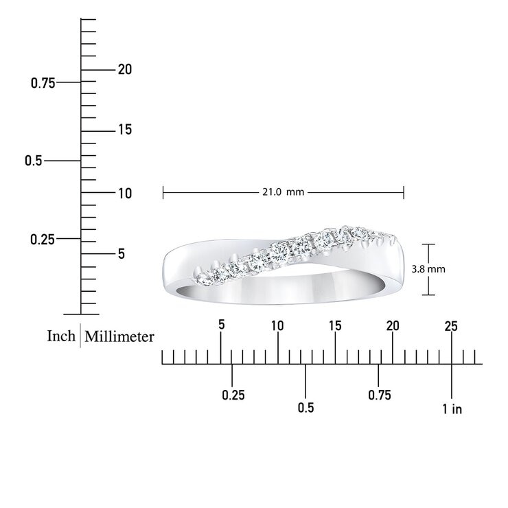 0.22克拉 14K白K金 圓形鑽石戒指 VS2/I - 1917896