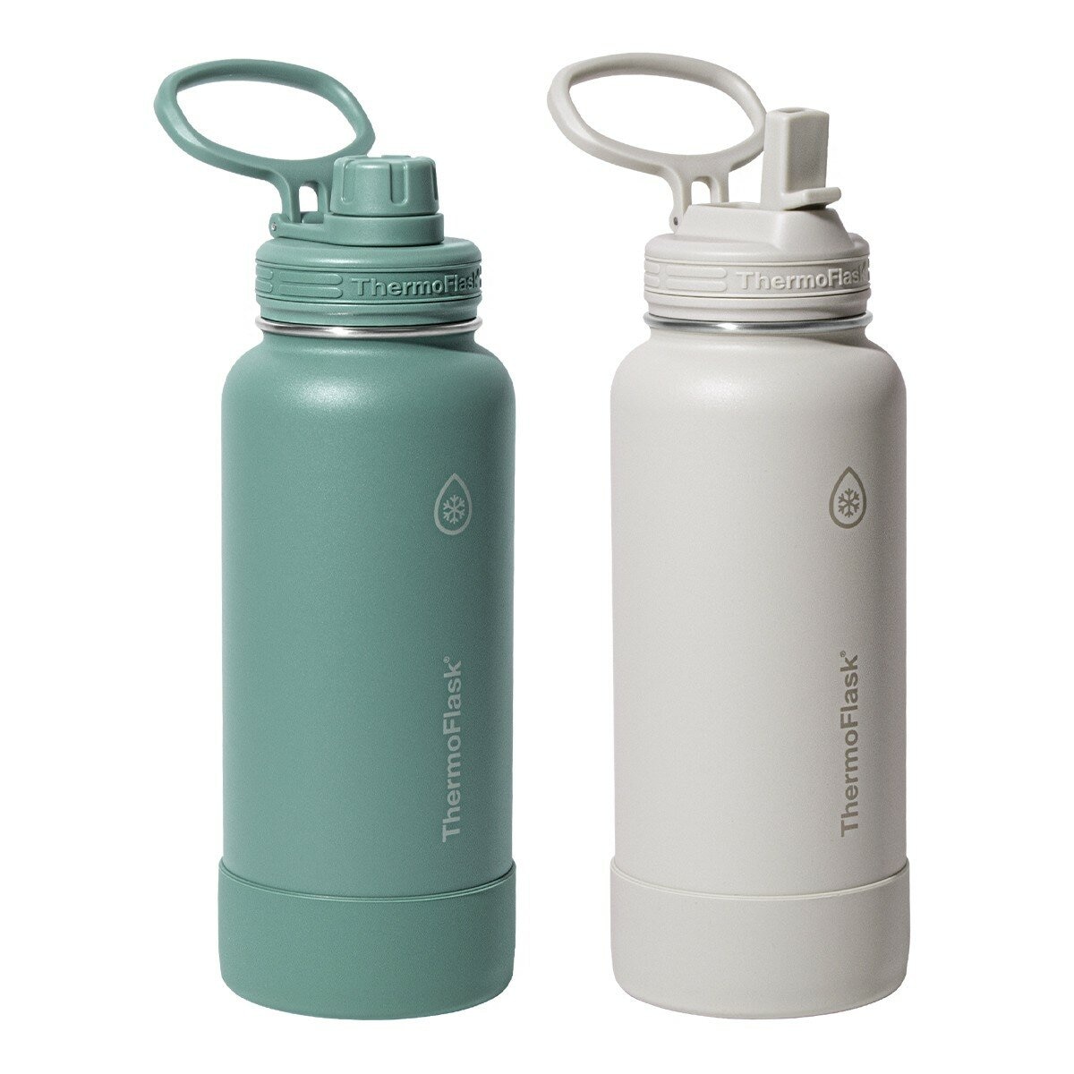 Thermoflask 不鏽鋼保冷保溫瓶 946毫升 X 2件組 海草綠+灰褐