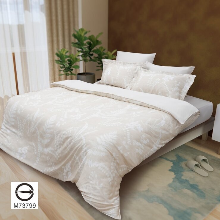 CASA 100%萊賽爾兩用被床包枕套六件組 青禾香檳 雙人加大