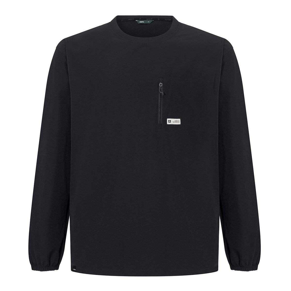 NEPA 男韓版平織長袖上衣 黑