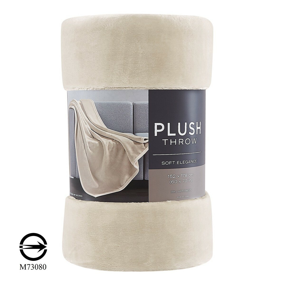 法蘭絨舒適毯 152公分 X 178公分 米白 法蘭絨舒適毯 152公分 X 178公分 米白