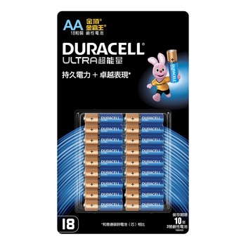 Duracell 金頂超能量電池3號18入 Duracell 金頂超能量電池3號18入