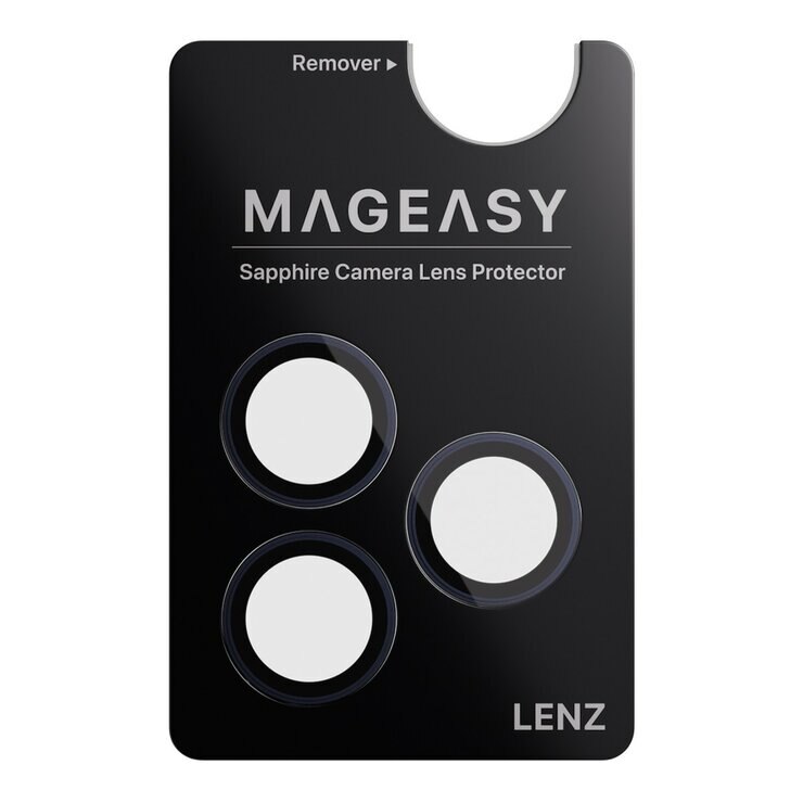 MAGEASY Bright M 不發黃軍規磁吸透明殼 iPhone 17 Pro Max(迷霧磁圈) + 鏡頭保護貼Lenz(午夜) + Vetro 9H 鋼化玻璃保護膜