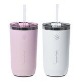 ThermoFlask 不鏽鋼保冷保溫馬克杯 含吸管 474毫升 X 2件組 ThermoFlask 不鏽鋼保冷保溫馬克杯 含吸管 474毫升 X 2件組