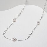 Tokyo Pearl 18K白K金 6.5公釐 - 7.0公釐 Akoya 珍珠項鍊