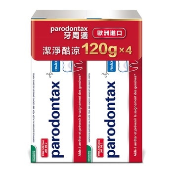 牙周適 牙齦護理牙膏 - 潔淨酷涼 120克 4入 牙周適 牙齦護理牙膏 - 潔淨酷涼 120克 4入