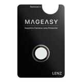 MAGEASY MagStand 360 M 磁吸旋轉支架防摔手機殼 iPhone Air (透明) + 鏡頭保護貼 Lenz(沙漠) + Vetro 9H 鋼化玻璃保護膜