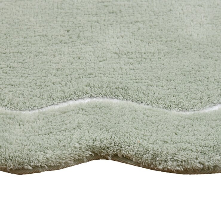 Riviera Home 花邊柔軟浴室地墊 2入 40公分 X 60公分 綠