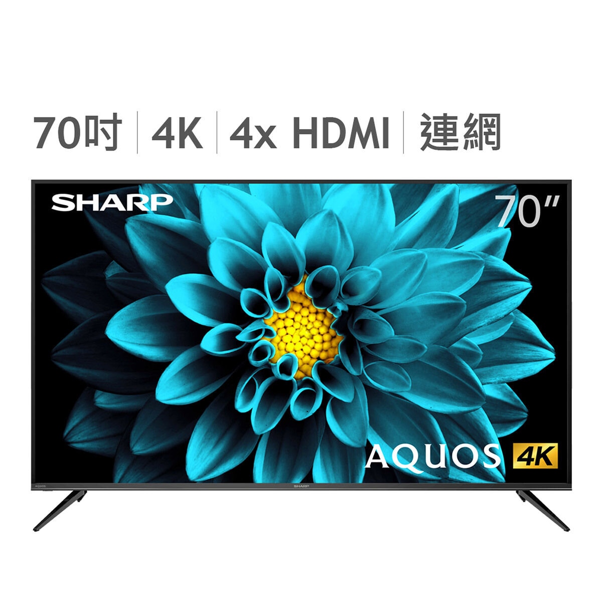 夏普 70吋 4K UHD Android 顯示器 不含視訊盒 4T-C70DK1X