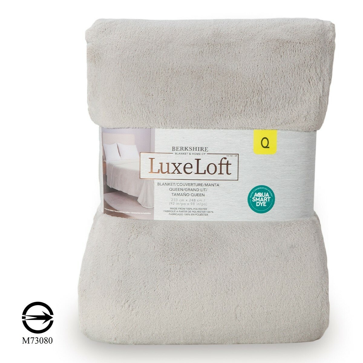 Berkshire LuxeLoft Blanket 233 cm X 248 cm Cloudy Grey