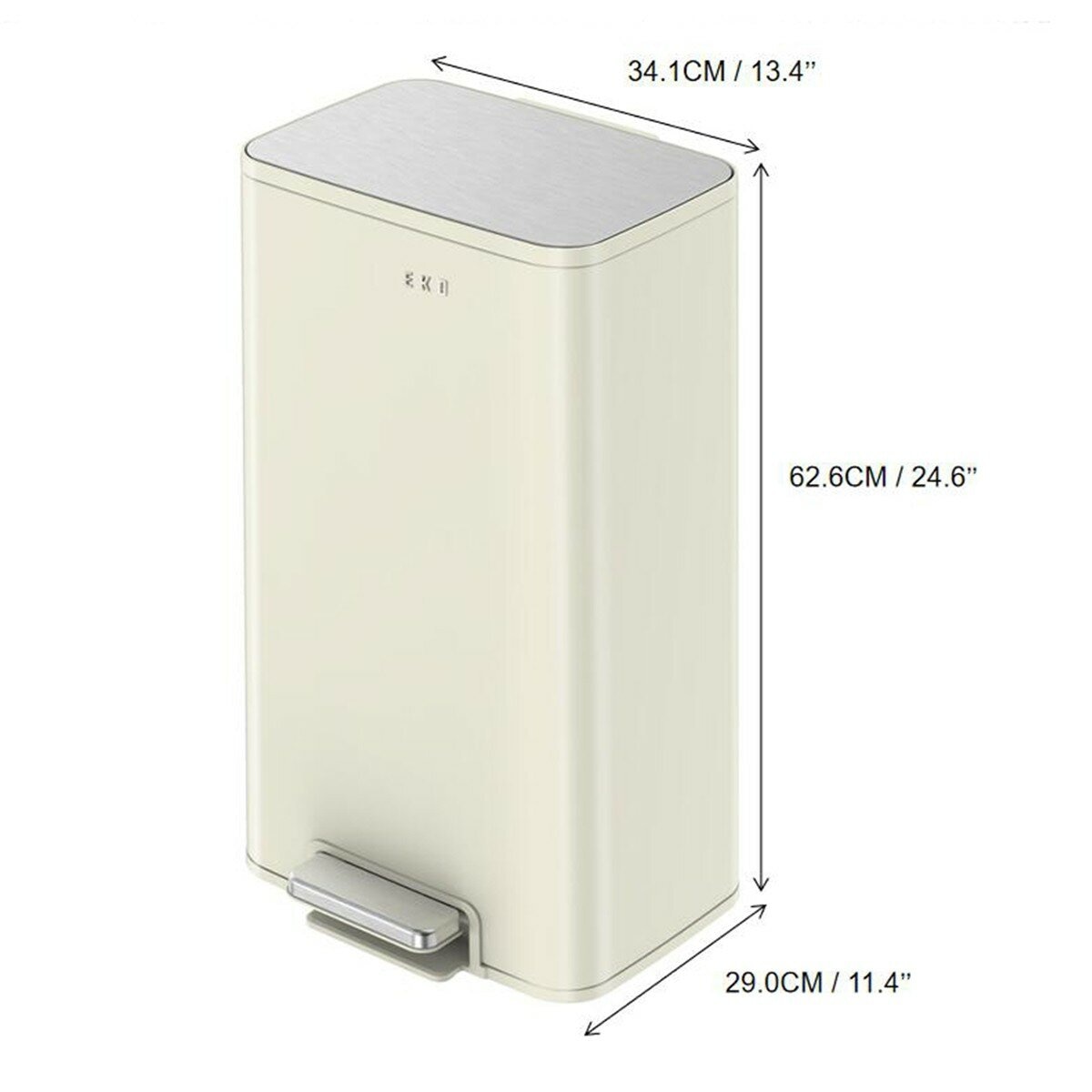 EKO Stainless Steel Pedal Bin 32 L