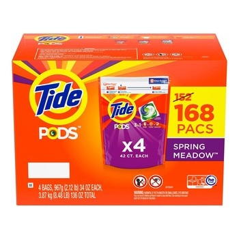 Tide 汰漬 洗衣膠囊 春天草地香 42顆 X 4入 Tide 汰漬 洗衣膠囊 春天草地香 42顆 X 4入