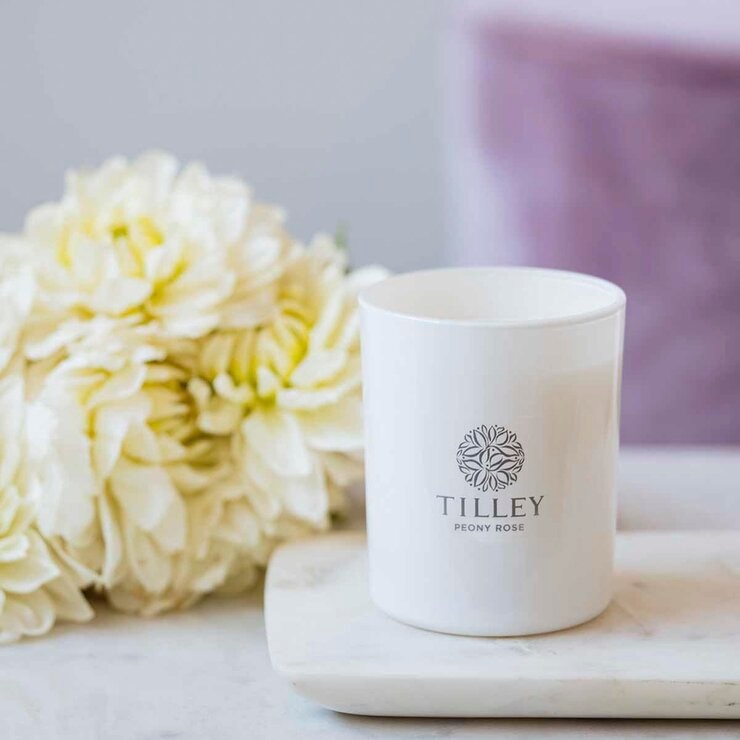 Tilley 皇家特莉 微醺大豆香氛蠟燭2入組 塔斯馬尼亞薰衣草 + 牡丹玫瑰