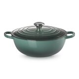 Le Creuset 媽咪鑄鐵鍋 含鋼頭鍋蓋 28公分 綠光森林