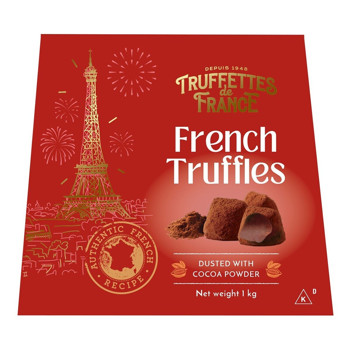 Truffettes de France 松露造型巧克力風味球 1公斤 X 2入 Truffettes de France 松露造型巧克力風味球 1公斤 X 2入