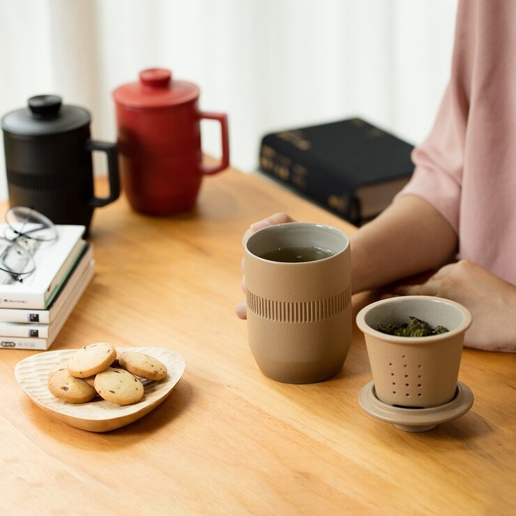 陸寶 合意蓋杯 3件組 禪風黑
