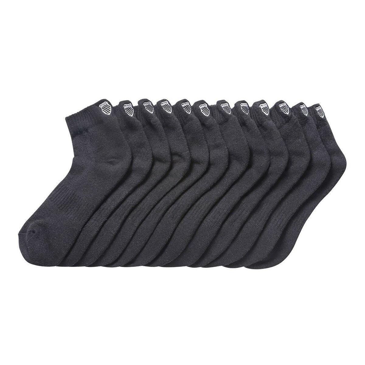 K-SWISS 男襪六雙組 黑