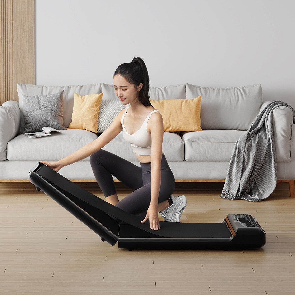 HEALTHPIT HT-235 全折疊電動走步機 曜石黑