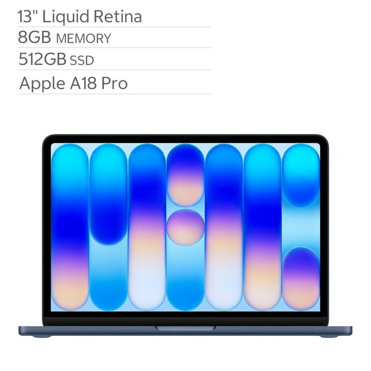 Apple MacBook Neo 13吋 搭配 A18 Pro晶片 6核心CPU 5核心GPU 8GB 512GB SSD 靛青色 Apple MacBook Neo 13吋 搭配 A18 Pro晶片 6核心CPU 5核心GPU 8GB 512GB SSD 靛青色