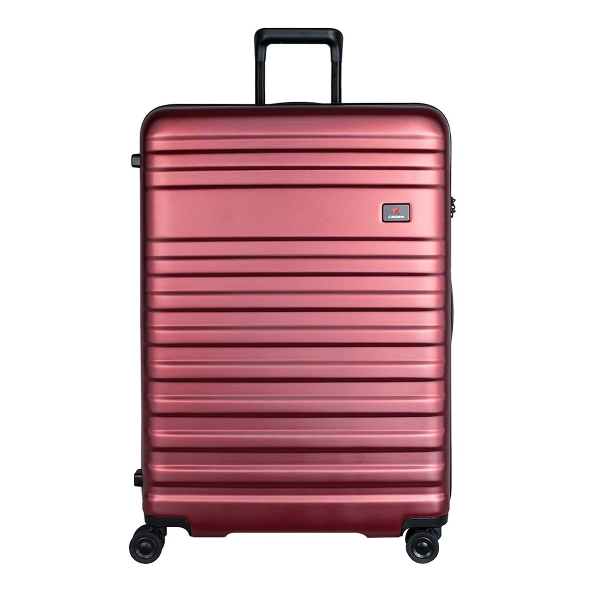 Crown 21+29吋 防盜拉鍊行李箱組 暗紅
