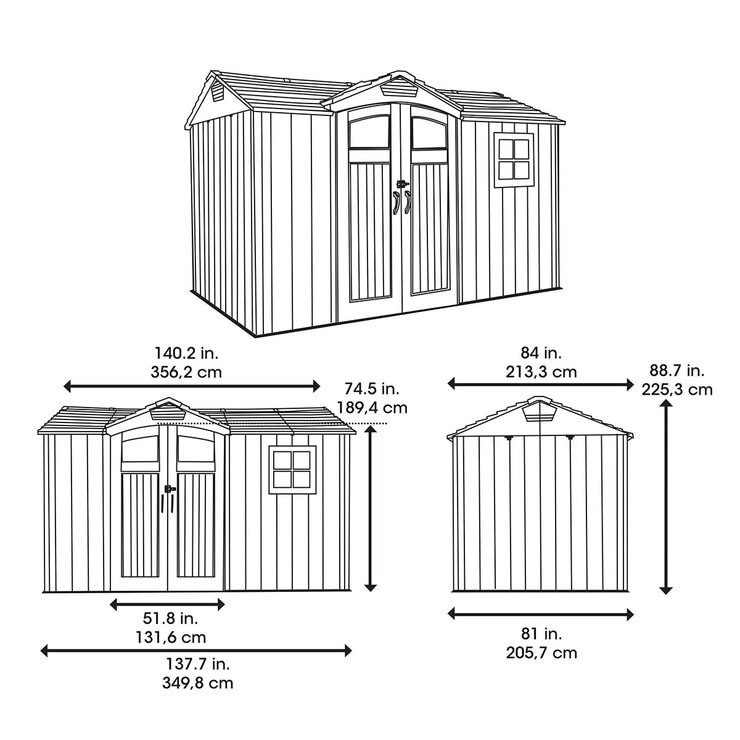 Lifetime 7.5呎 X 12呎 戶外儲藏屋