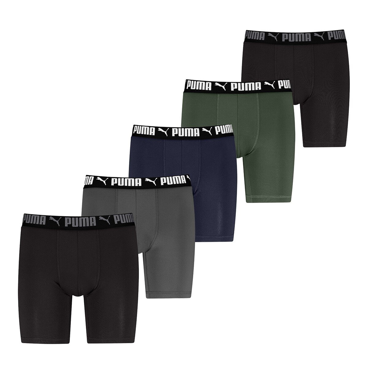 Puma 男平口內褲五入組 M號