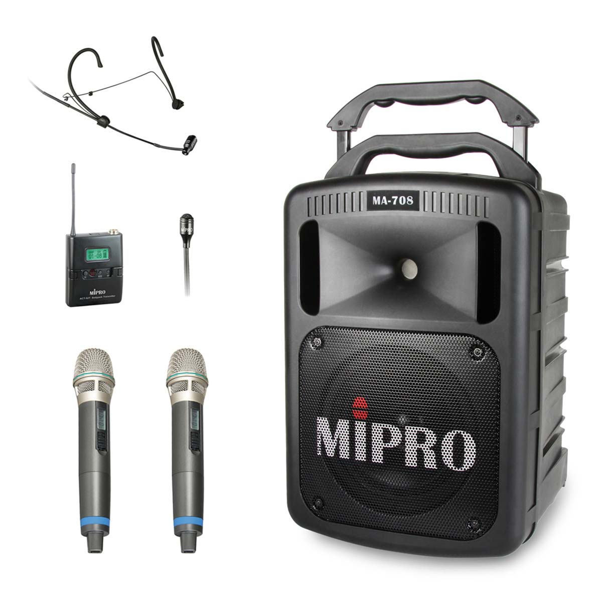 MIPRO 豪華型手提式無線擴音機 全配超值組 MA-708