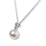 Tokyo Pearl 18K白K金 6.0公釐 - 6.5公釐 Akoya 珍珠鑽石項鍊