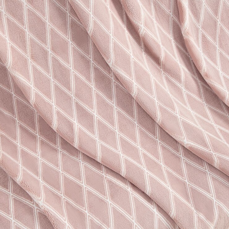 Casual Living 印花柔軟舒適毛毯 152公分 X 177公分 粉