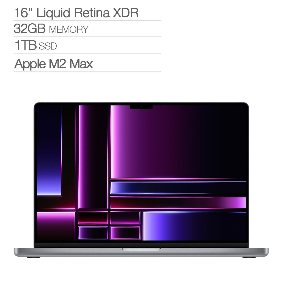 Apple MacBook Pro 16吋 配備 M2 Max晶片 12 核心 CPU 38 核心 GPU 32GB 1TB SSD 太空灰
