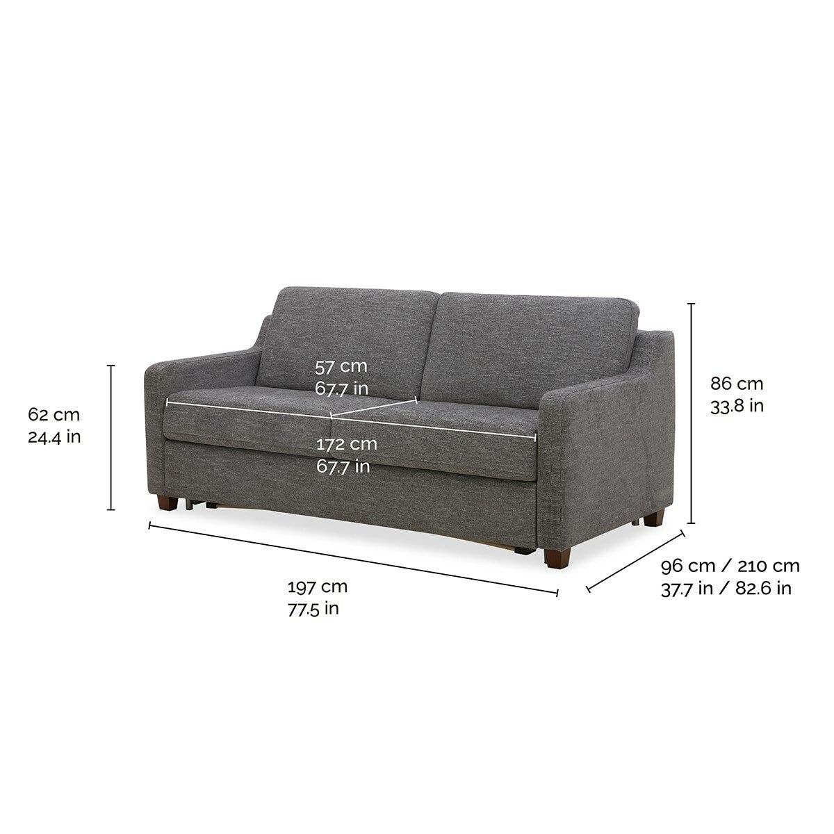 Aiden & Ivy 布面雙人沙發床 Aiden & Ivy 布面雙人沙發床