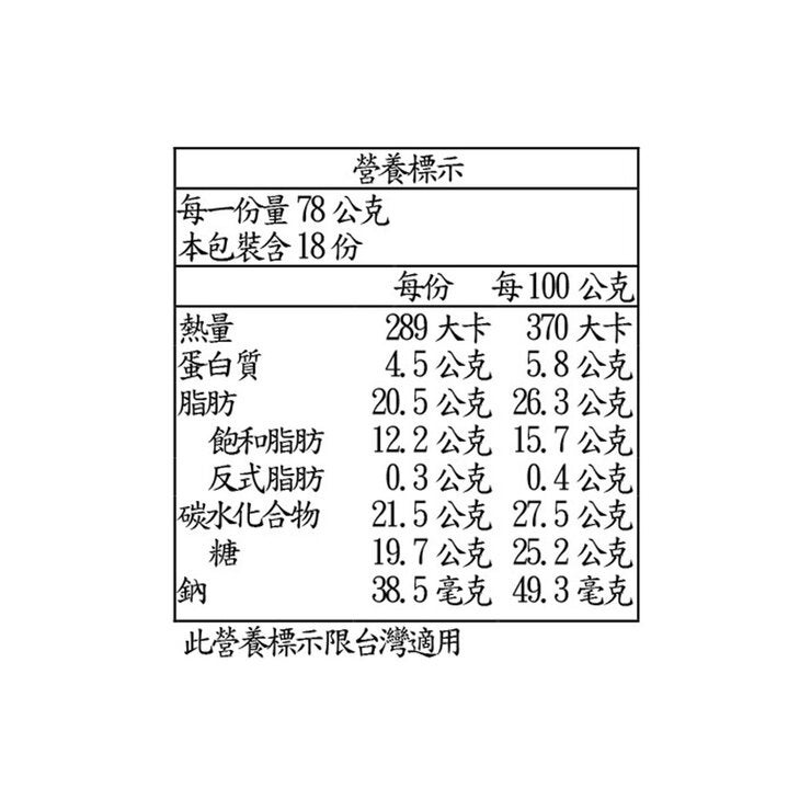 科克蘭 香草風味巧克力杏仁雪糕 91.6毫升 X 18枝 科克蘭 香草風味巧克力杏仁雪糕 91.6毫升 X 18枝