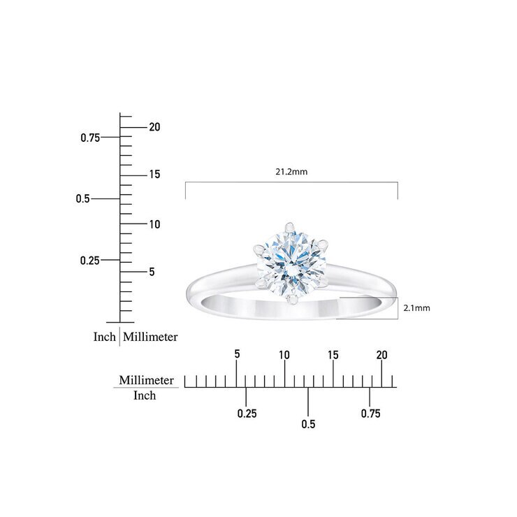 1.70克拉 鉑金 圓形鑽石戒指 VS2/I